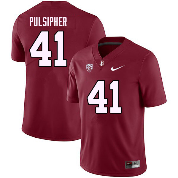 Men #41 Anson Pulsipher Stanford Cardinal College 2023 Football Stitched Jerseys Sale-Cardinal